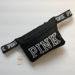 $15❤️VS LOVE PINK Black & White Fanny Pack